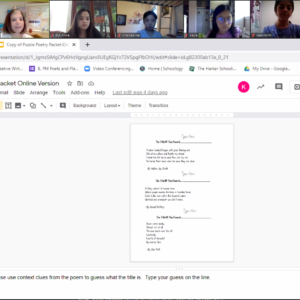 Middle schoolers learn literary principles in Poets and Playwrights class PoetsPlaywrights2