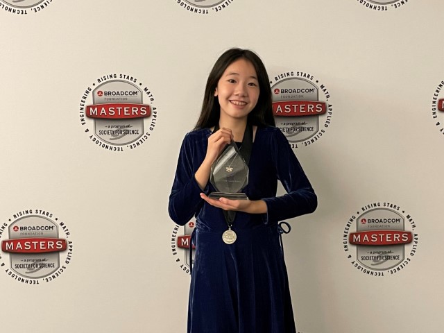[UPDATED] Rory Hu, grade 7, receives top award in Broadcom MASTERS
