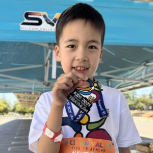 First grader finishes as top six-year-old in duathlon AnsonHe-Maynard Triathlon (News)